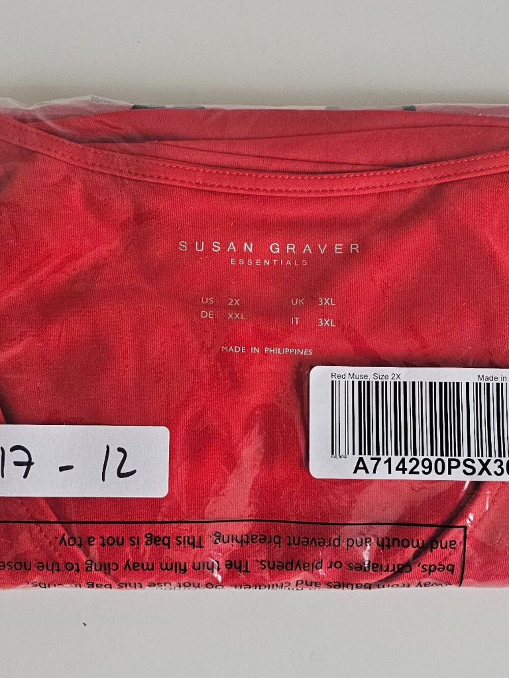 Susan Graver Essentials Butterknit V-Neck Top with Elbow Sleeves Red Muse